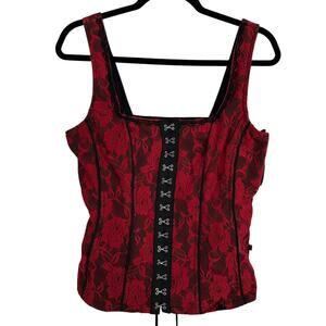 Royal Bones By Daang Women's Corset Top XL Alt Punk Lace Goth Y2K Emo Clubwear